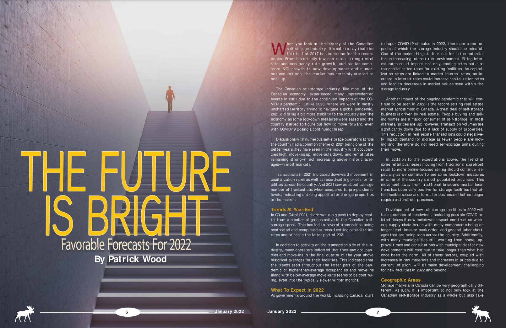 'The Future is Bright: Favorable Forecasts for 2022' by Patrick Wood for Self-Storage Canada