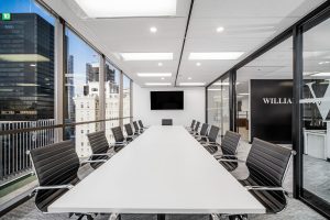 William Wright Commercial Vancouver 12-person boardroom with views of downtown Vancouver