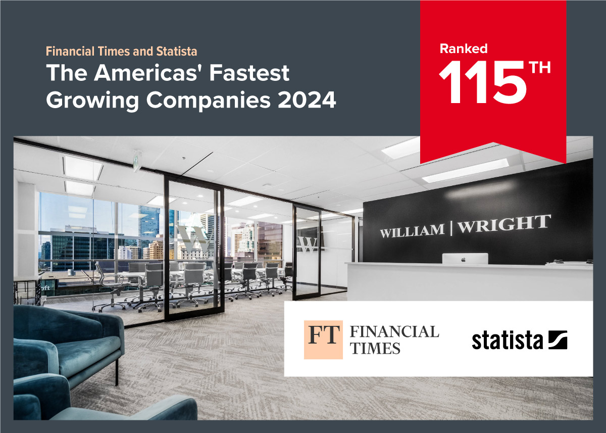 William Wright Commercial ranks 115th on The Americas' Fastest Growing Companies 2024 by the Financial Times and Statista